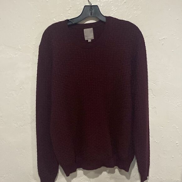 A-Frame Simon Brick Crewneck Sweater Burgundy Size M - Picture 1 of 6